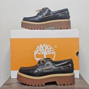 Timberland Women's Stone Street Premium Platform Boat Shoes Size 8.5 Green NWT
